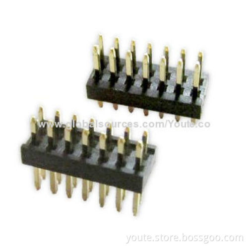 China PIN Header, 1.27 PITCH 2*7 Pin DIP